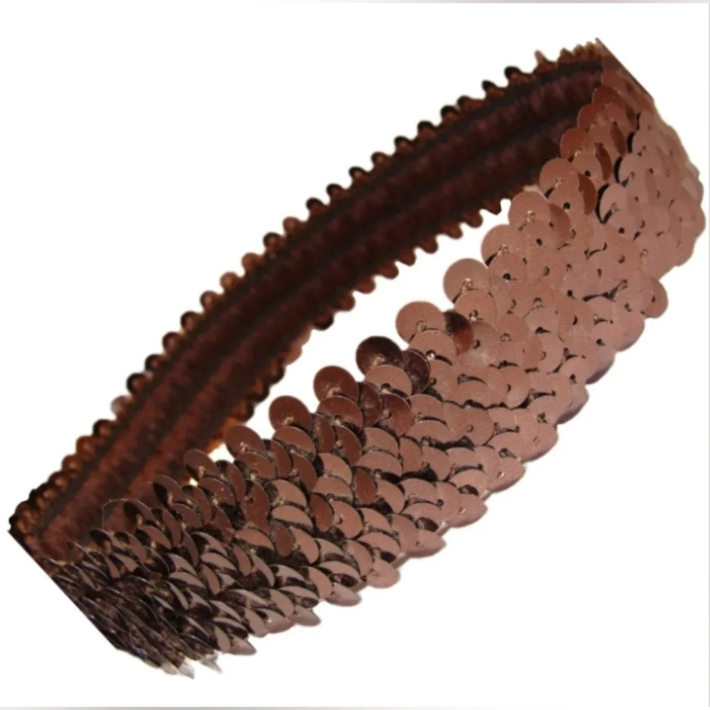 Women's Sequin Elastic Brown Headband NWT